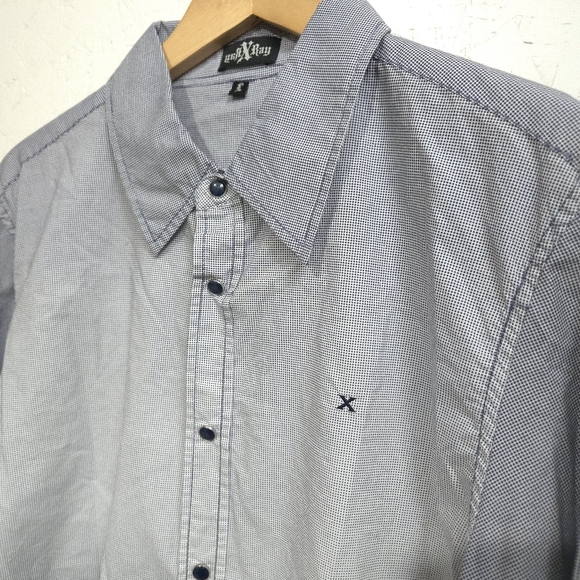 Xray | Men's Grey Spotted gradient Button Down Shirt - Picture 3 of 10